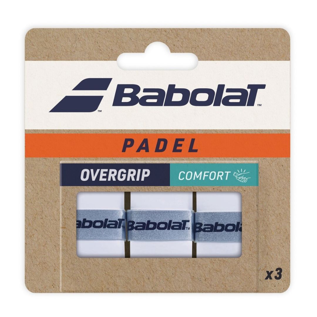 Babolat Comfort 3-pak Padelgrip, hvid